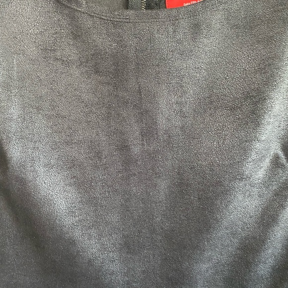 Black Metallic Peplum Dress - Picture 2 of 5